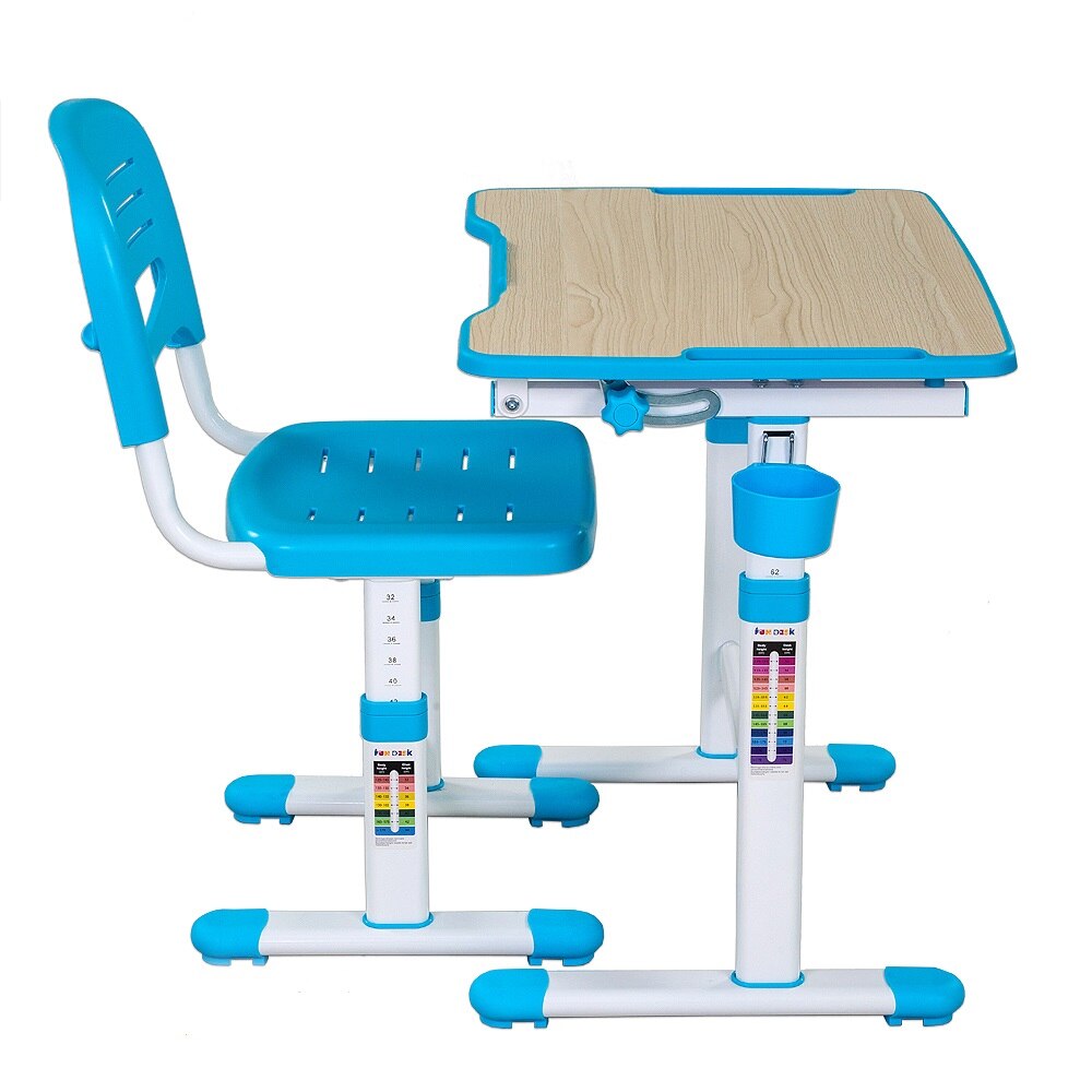 Set birou si scaun copii, reglabil pe inaltime, Pico albastru Ambient L 66.4 X l 47.4 x H 76 cm