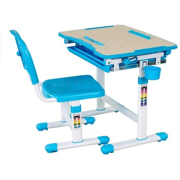Set birou si scaun copii, reglabil pe inaltime, Bimbi albastru Ambient L 66.4 X l 47.4 x H 76 cm Set birou si scaun copii, reglabil pe inaltime, Bimbi albastru Ambient L 66.4 X l 47.4 x H 76 cm