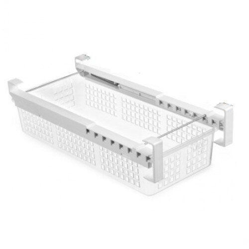 Organizator de frigidere tisev, 38x16,5x8,5 cm, Alb transparent