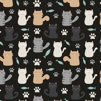 Tapet Premium Heartwork Pisici si pestisori fundal negru, Ecologic, Non-Woven, Set 6 Role, 150 cm x 310 cm Tapet Premium Heartwork Pisici si pestisori fundal negru, Ecologic, Non-Woven, Set 6 Role, 150 cm x 310 cm