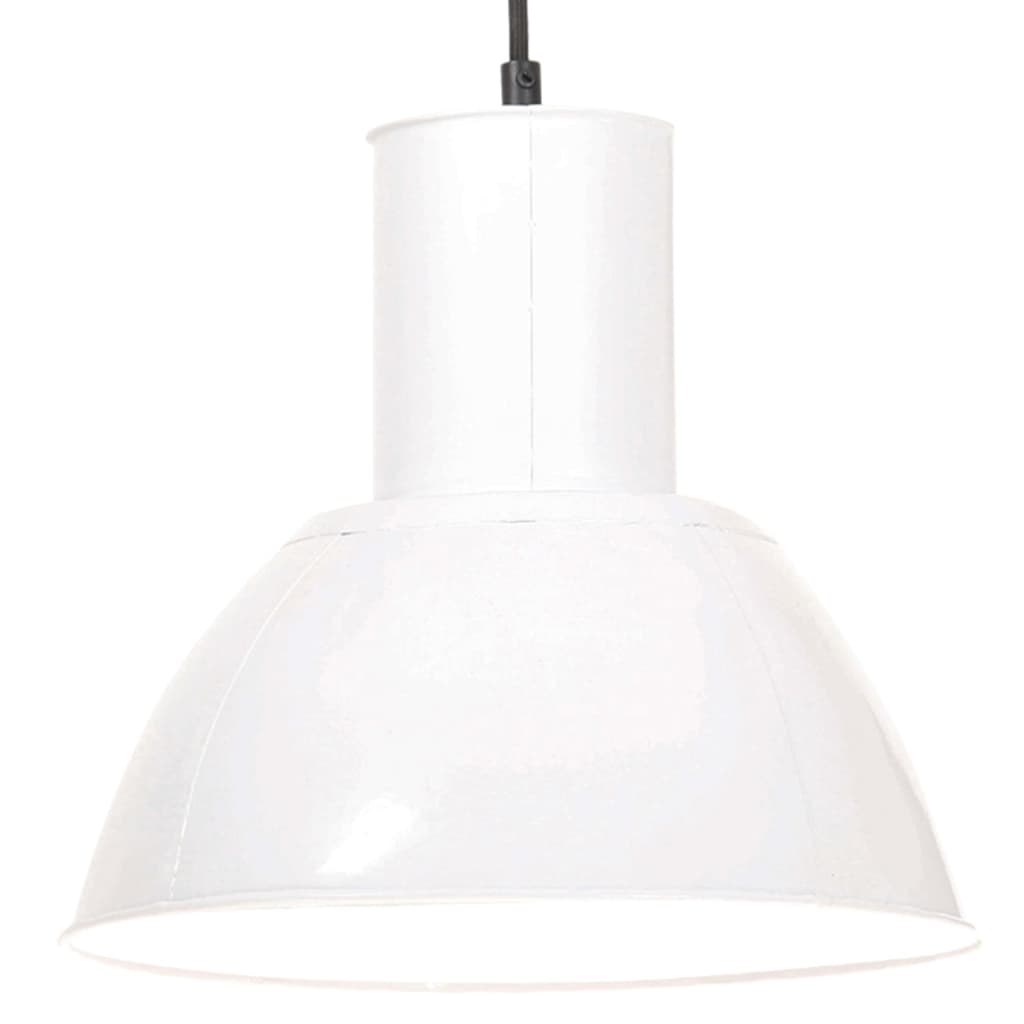 Lampa suspendata rotunda, vidaXL, 28.5 x 28 cm, Alb