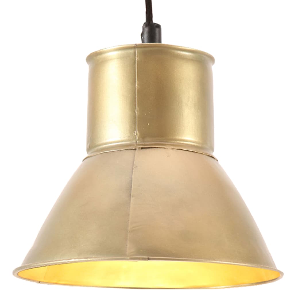 Lampa suspendata rotunda, vidaXL, Fier, 17 x 16 cm, Auriu