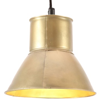 Lampa suspendata rotunda, vidaXL, Fier, 17 x 16 cm, Auriu Lampa suspendata rotunda, vidaXL, Fier, 17 x 16 cm, Auriu