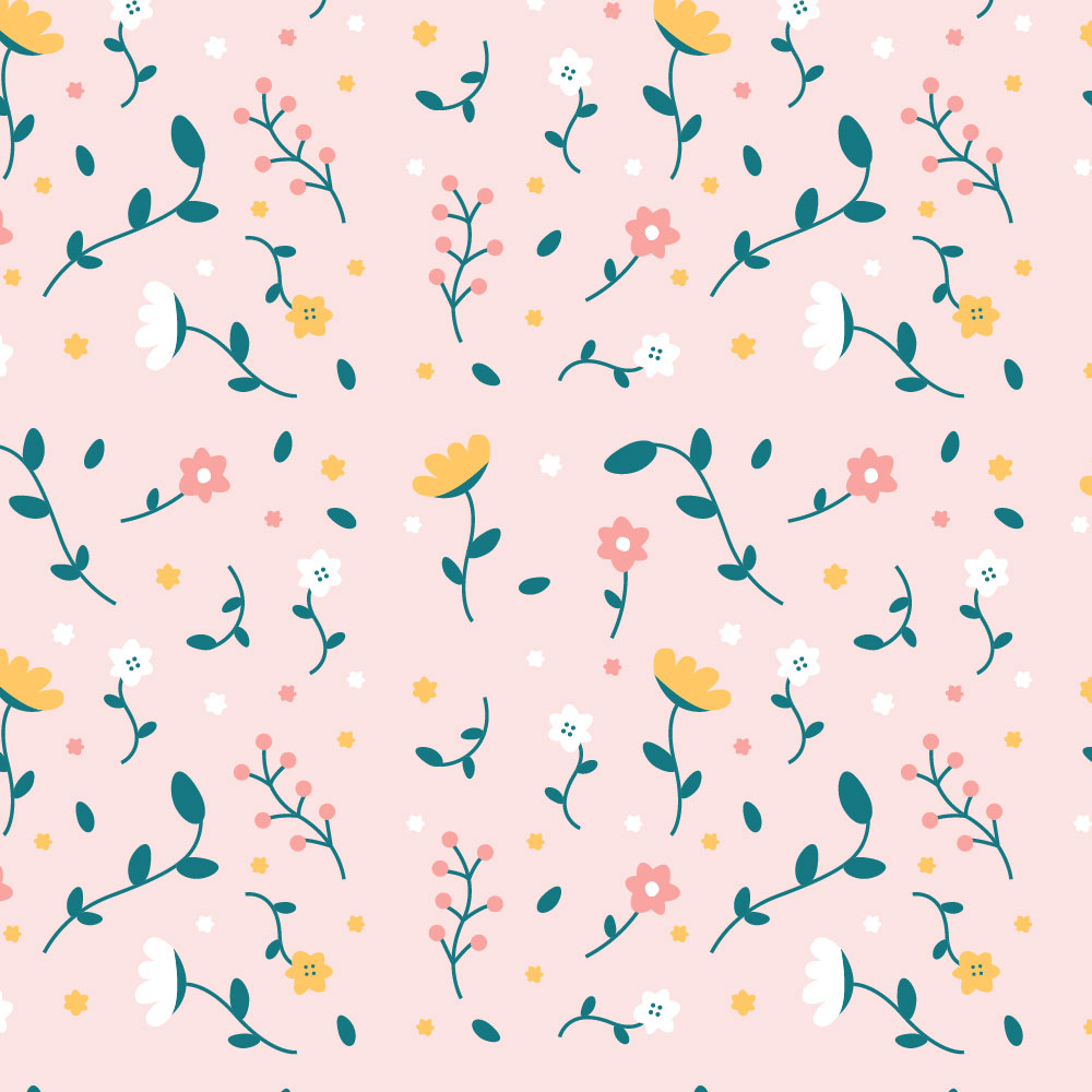 Autocolant Heartwork pentru mobilier, Elemente florale roz, autoadeziv, latime 100 cm x lungime 150 cm