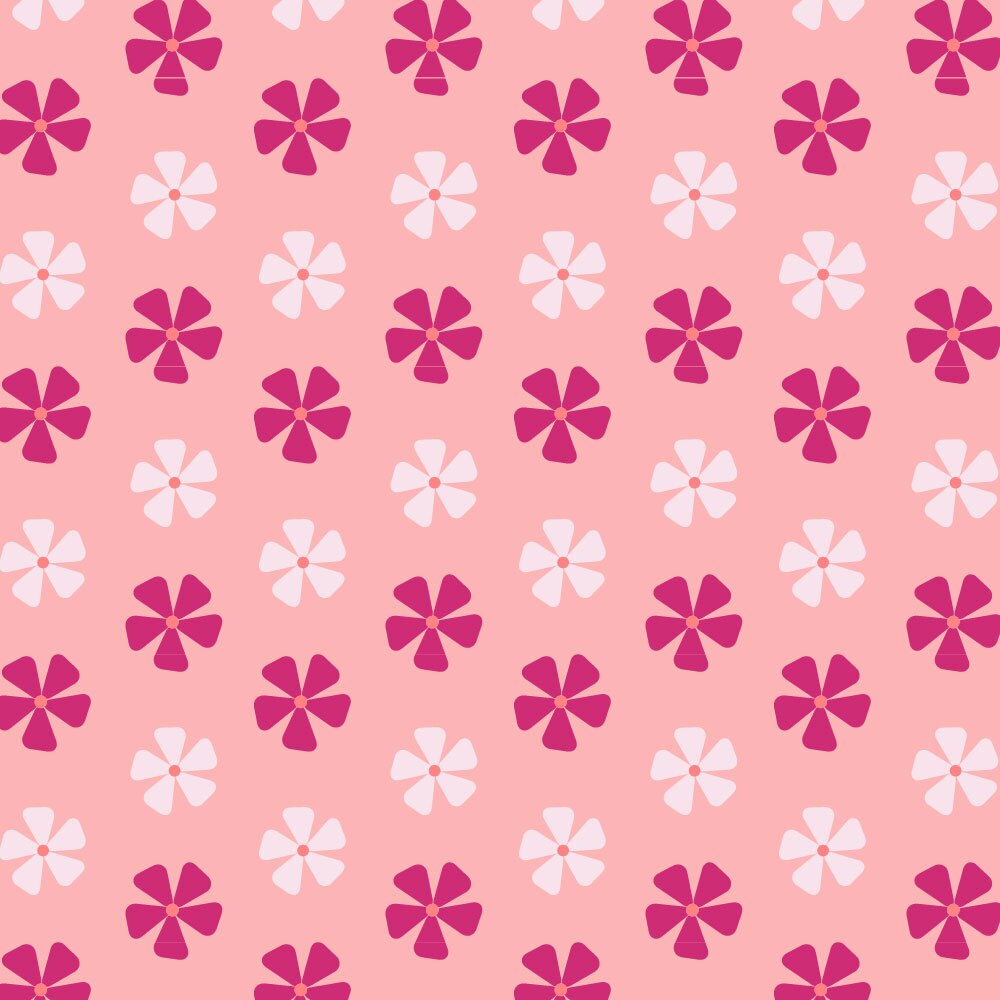 Tapet Premium Heartwork Flori cinci petale rosii, Ecologic, Non-Woven, Set 6 Role, 150 cm x 310 cm