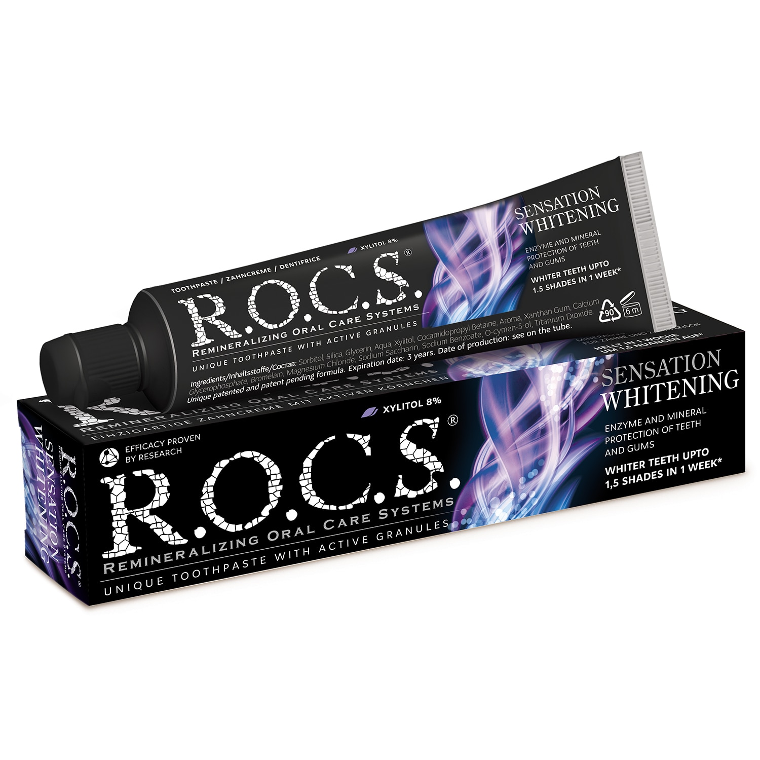 Pasta de dinti R.O.C.S. Sensation Whitening, eXtreme fresh, 74gr