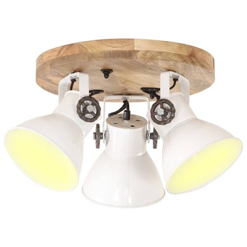 Lustra de tavan cu 3 lampi, vidaXL, Fier, 42 x 27 cm, Alb Lustra de tavan cu 3 lampi, vidaXL, Fier, 42 x 27 cm, Alb