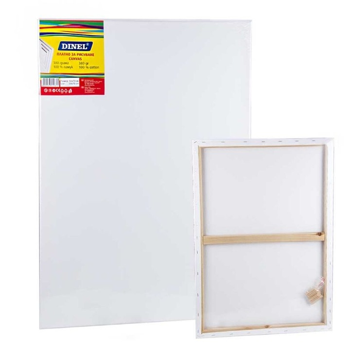 Грундирано платно от памук Dinel, 50 x 70 см