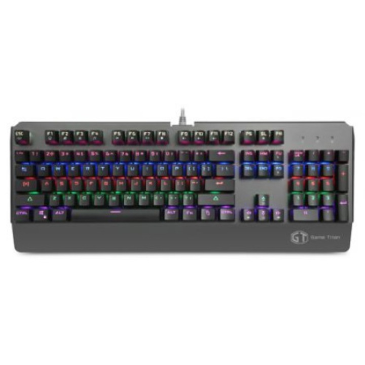 Клавиатура Delux KM06, Черна, Механична, USB, Геймърска клавиатура