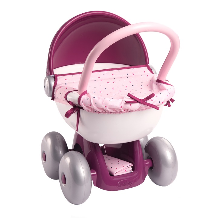 Carucior pentru papusi Smoby - Baby Nurse, roz