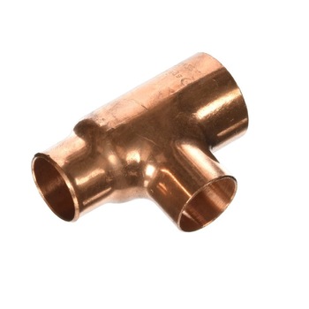 Teu redus cupru, 28x22x22mm , Interior, Imbinare prin sudura Teu redus cupru, 28x22x22mm , Interior, Imbinare prin sudura