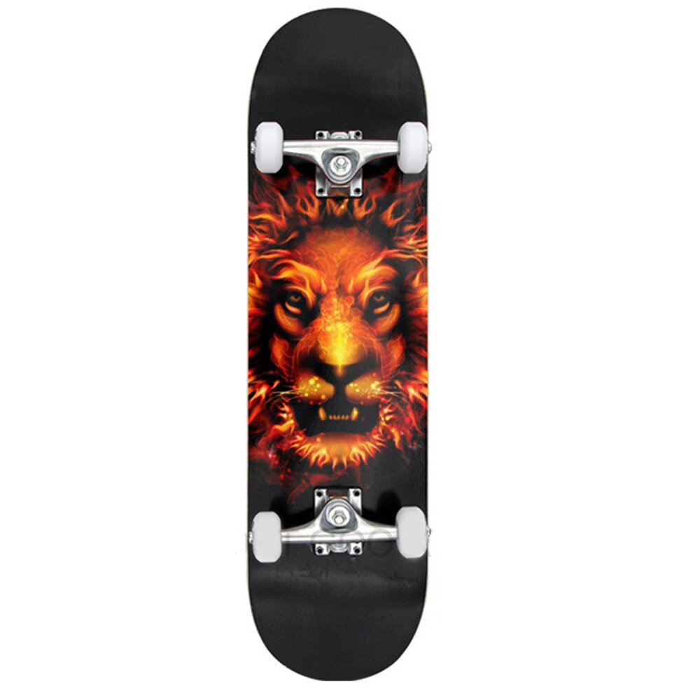 Skateboard din lemn FLOTT®, ABEC7, PU, 79 cm, Aluminiu, FSB1677-C