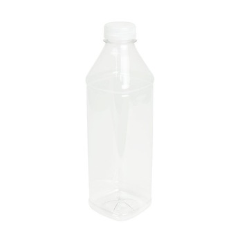 Sticle transparente dreptunghiulare, capac alb, rpet, 500 ml, bax 120 buc Sticle transparente dreptunghiulare, capac alb, rpet, 500 ml, bax 120 buc