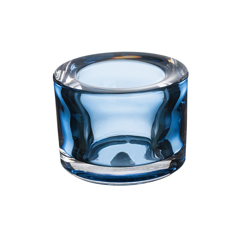 Suport lumanare, pahar, Lancaster, sticla, 8,2x 6cm, Albastru