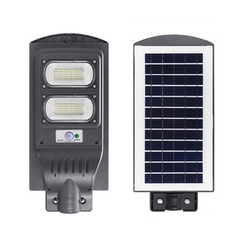 Lampa Stradala, Jortan, proiector LED cu incarcare solara, 60W, panou solar incorporat, acumulator intern Lampa Stradala, Jortan, proiector LED cu incarcare solara, 60W, panou solar incorporat, acumulator intern