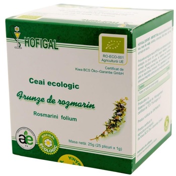 Ceai Ecologic Frunze de Rozmarin 25 doze Hofigal Ceai Ecologic Frunze de Rozmarin 25 doze Hofigal