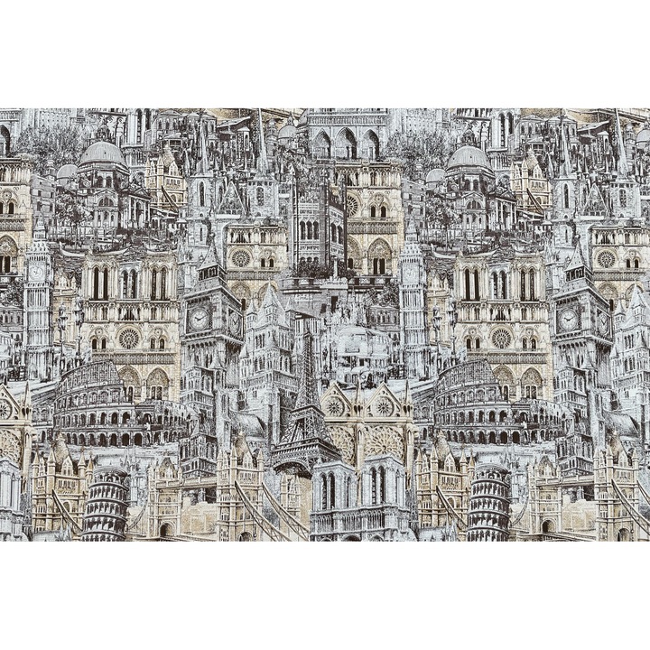 Dombornyomott vinil tapéta Europe 1047-61, hálószobához, 1,06x10m méretű tekercs