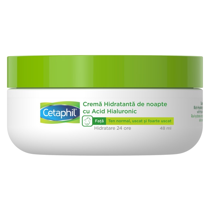 Хидратиращ нощен крем Cetaphil Anti-Aging, С хиалуронова киселина, 48 мл