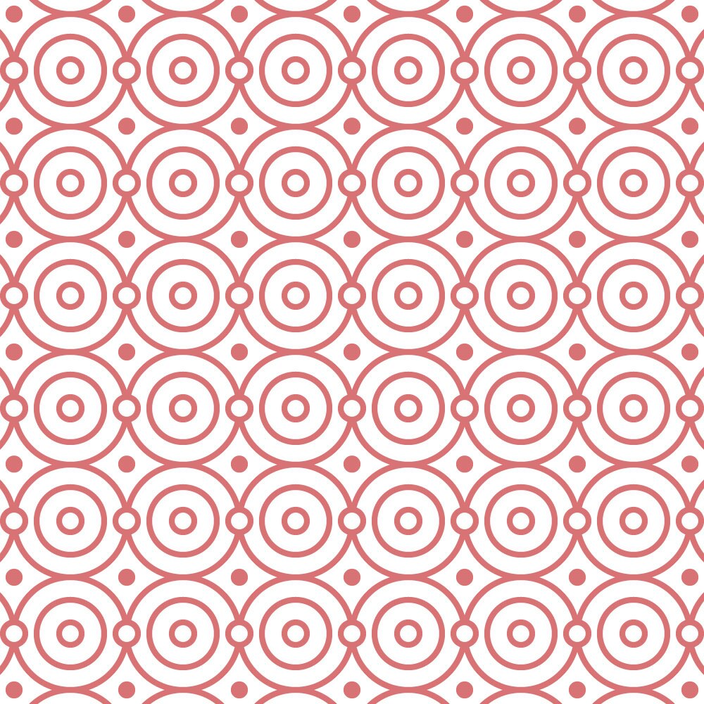 Tapet Premium Heartwork Model retro rosu cercuri, Ecologic, Non-Woven, Set 6 Role, 150 cm x 310 cm