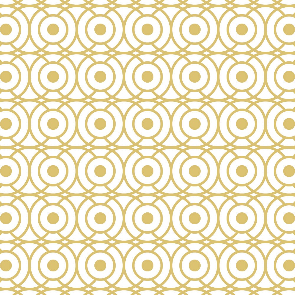 Tapet Premium Heartwork Model retro auriu cercuri, Ecologic, Non-Woven, Set 6 Role, 150 cm x 310 cm