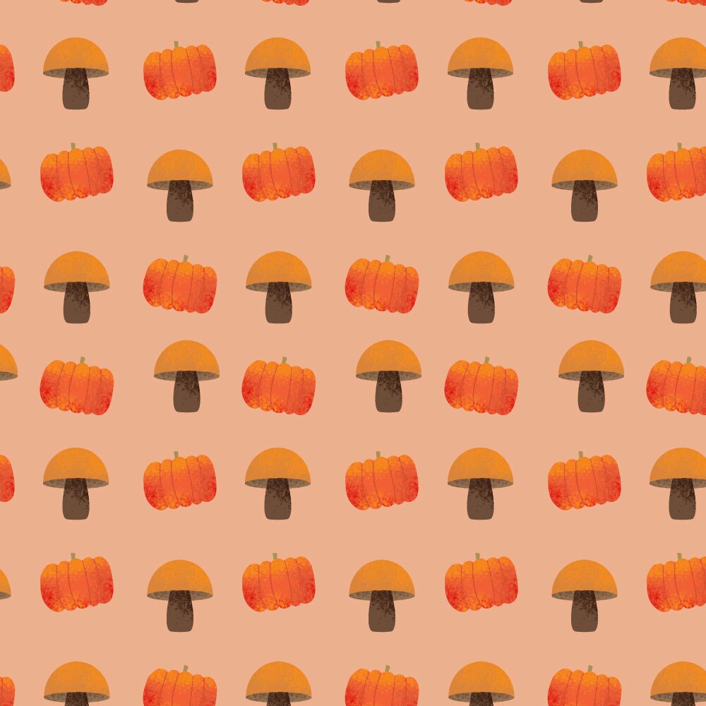 Tapet Premium Heartwork Toamna dovleac si ciuperci, Ecologic, Non-Woven, Set 6 Role, 150 cm x 310 cm