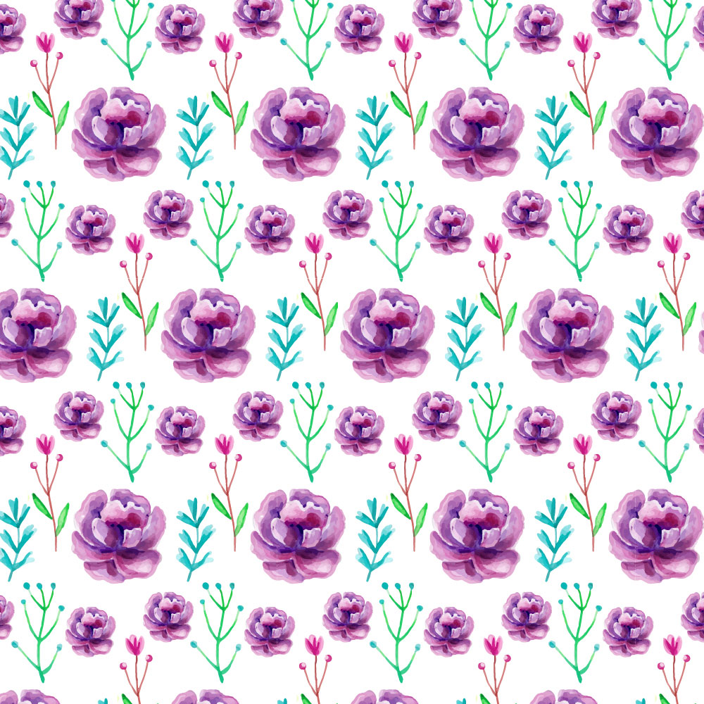 Autocolant Heartwork pentru mobilier, Trandafir mov model acuarela, autoadeziv, latime 50 cm x lungime 50 cm