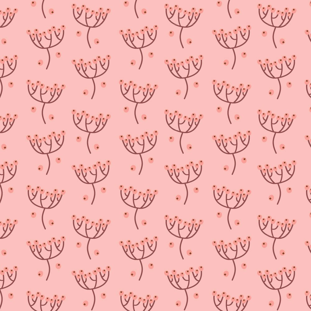 Tapet Premium Heartwork Fructe de padure roz, Ecologic, Non-Woven, Set 6 Role, 150 cm x 310 cm