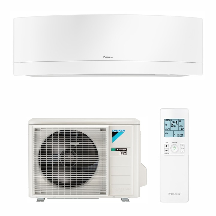 Aparat de aer conditionat Daikin Emura Bluevolution R-32 FTXJ35MW-RXJ35M Inverter 12000 BTU, Clasa A++, Control Wi-Fi, Ochi Inteligent, Programator 24 de ore, Flux de Aer 3D