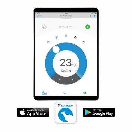 Aparat de aer conditionat Daikin Emura Bluevolution R-32 FTXJ35MS-RXJ35M Inverter 12000 BTU Silver, Clasa A++, Control Wi-Fi, Ochi Inteligent, Programator 24 de ore, Flux de Aer 3D