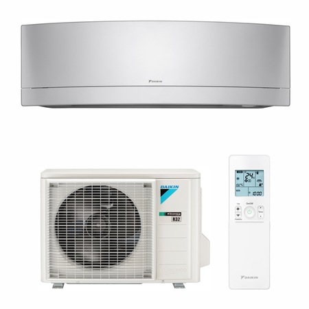 Aparat de aer conditionat Daikin Emura Bluevolution R-32 FTXJ35MS-RXJ35M Inverter 12000 BTU Silver, Clasa A++, Control Wi-Fi, Ochi Inteligent, Programator 24 de ore, Flux de Aer 3D
