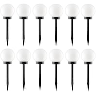 pachet 12 lampi solare gradina entac 1xled 38 cm inaltime plastic tip glob albnegru imagen 9_0_
0