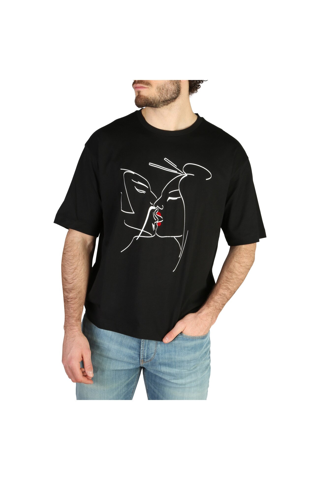 Tricou barbati Emporio Armani model 3Z1T6P1JO4Z0, Negru