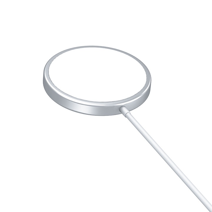 OEM MagSafe vezeték nélküli mágneses töltő, 15 W-os technológiájú, iPhone 12, iPhone 12 Mini, iPhone 12 Pro és iPhone 12 Pro Max készülékekhez