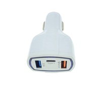 incarcator rapid auto 35w cu 3 porturi usb tip c usb qc 30 si usb 35a 12 - 32 v cu protectie alb imagen 3_0_
0