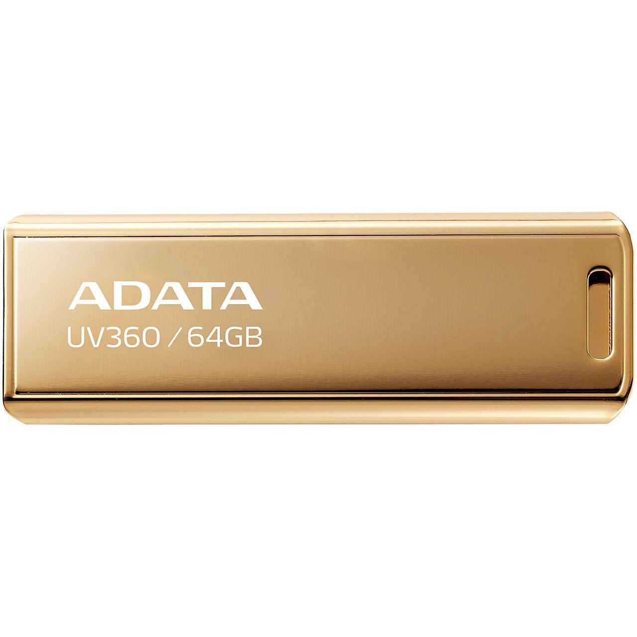Memorie USB ADATA UV360 Metal, 64GB, USB 3.2, Gold