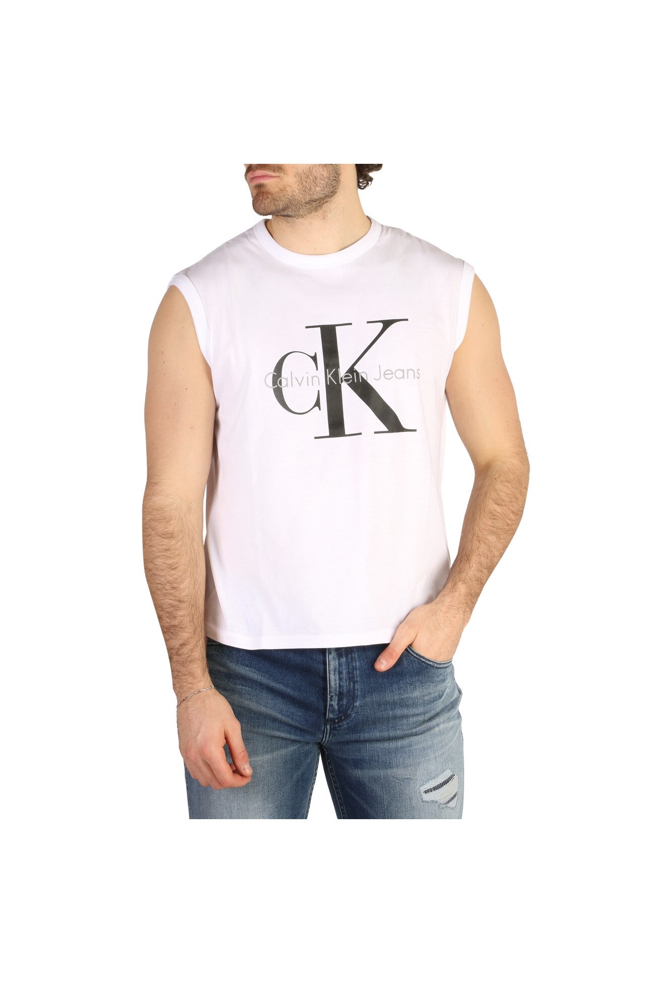 Tricou barbati Calvin Klein model J2IJ2040299, Alb