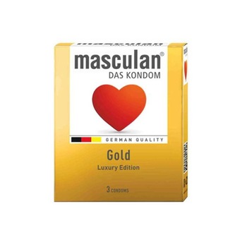 Prezervative Masculan Gold Luxury Edition, 3 buc Prezervative Masculan Gold Luxury Edition, 3 buc