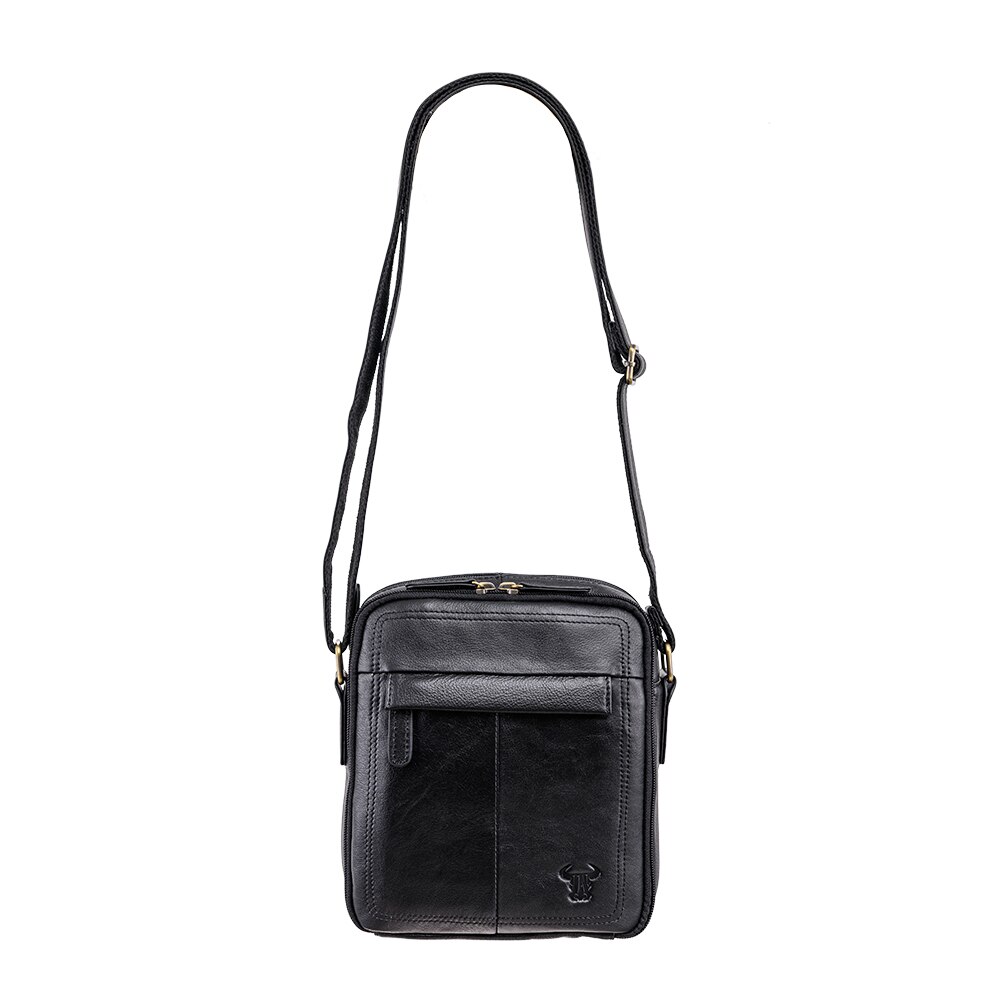 Geanta piele barbati,Toro Nero,Toro Medium Bag black