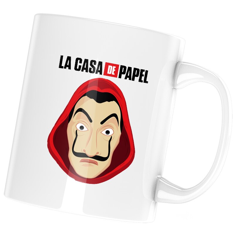 Cana La Casa de Papel, alba, 330 ml