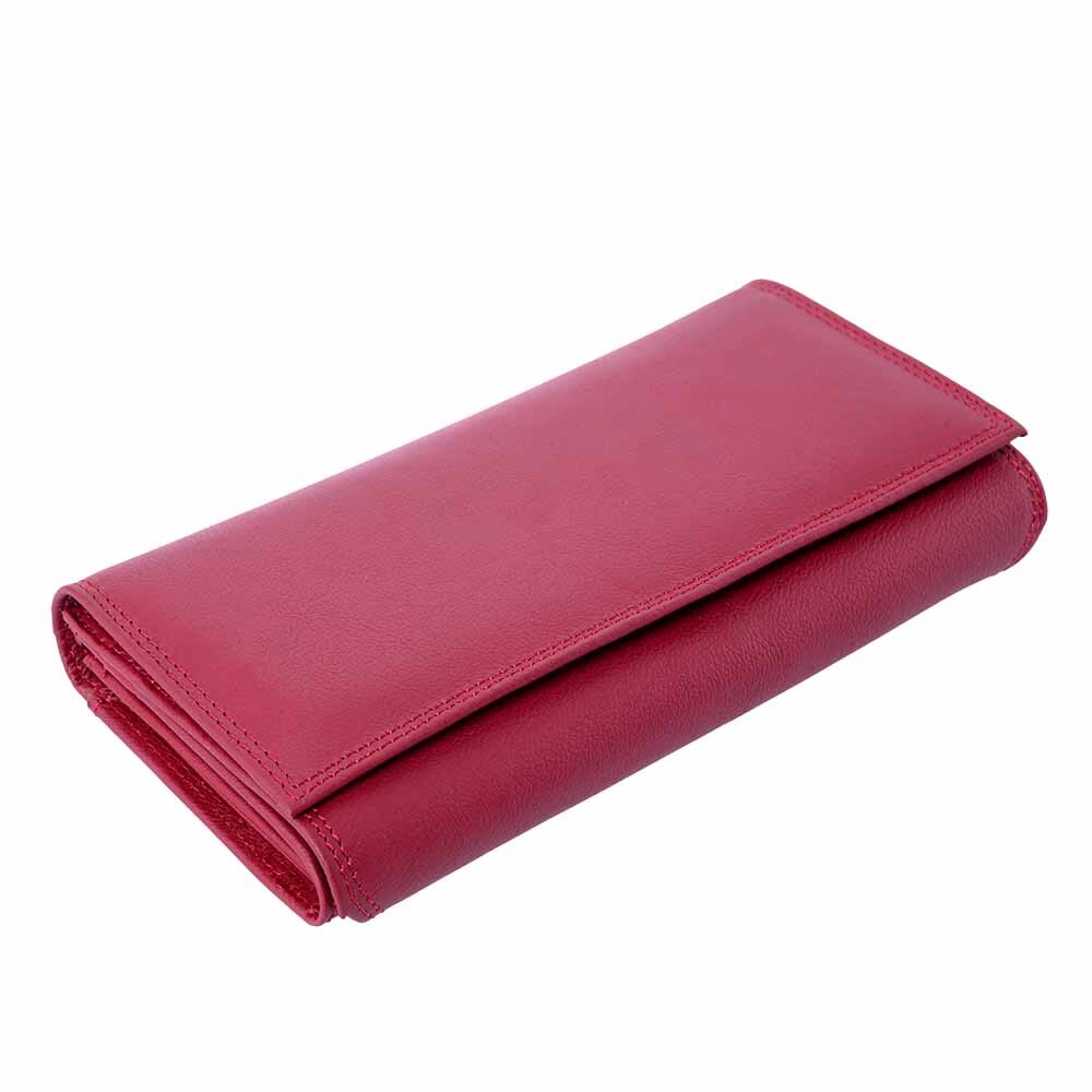 Portofel dama piele,Toro Nero,Casual matte bordo