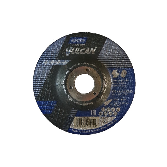 Disc Norton Saint Goban 115x6.4x22mm, Vulcan, metal si inox