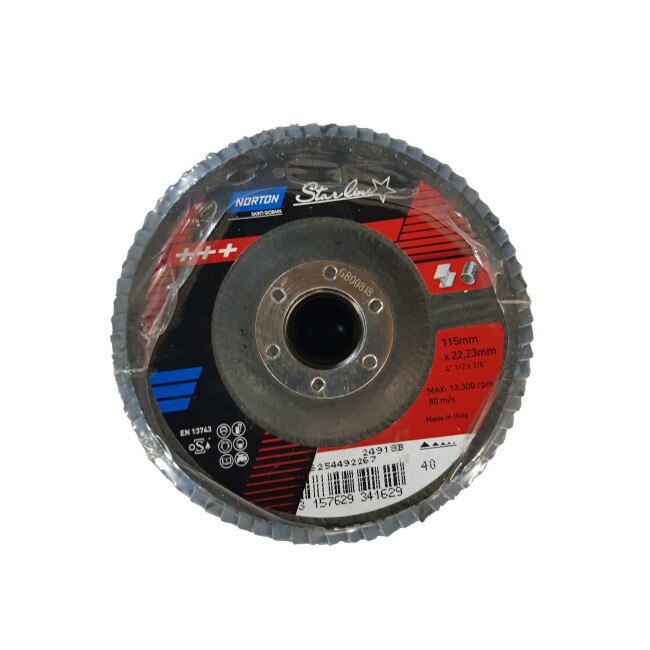 Disc lamelar Norton Saint Gobain, 115 x 22 mm, granulatie 40