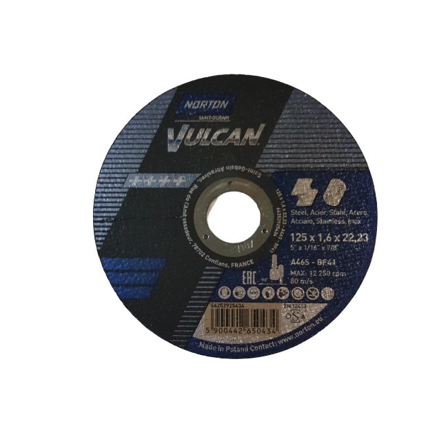 Disc Norton Saint Goban 125x1.6x22mm, Vulcan, metal si inox