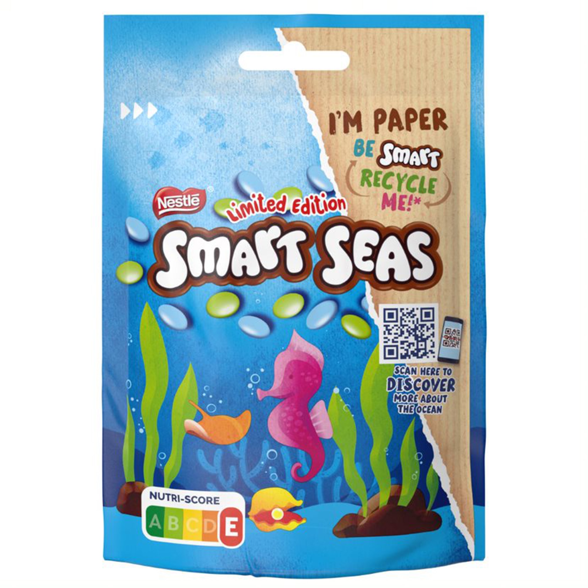 Bomboane de ciocolata cu lapte Smarties Pouch Bag, 140g