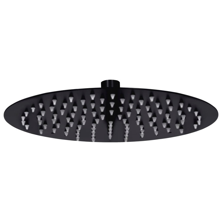 Cap de dus ploaie rotund, vidaXL, Otel inoxidabil, Φ 25 cm, Negru