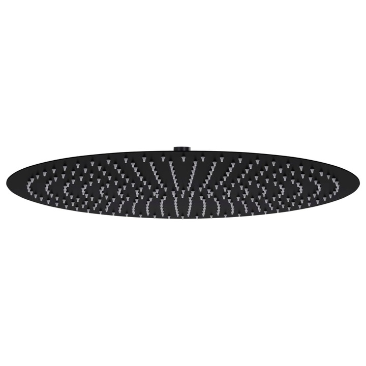 Cap de dus ploaie rotund, vidaXL, Otel inoxidabil, Φ 50 cm, Negru