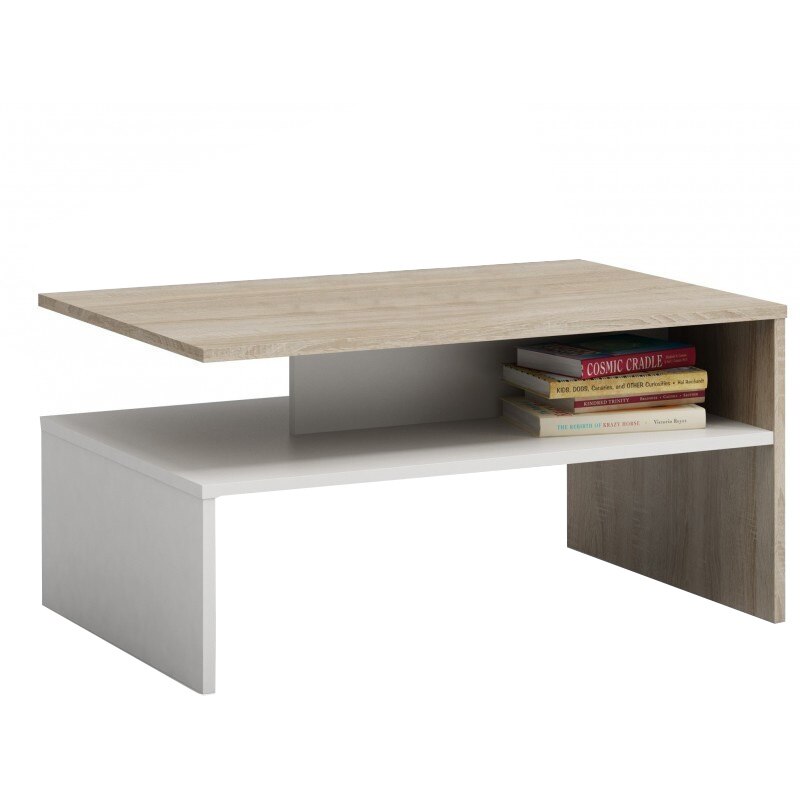 Masuta cafea Odell Boston MIX, , 90X60x45, alb-sanoma