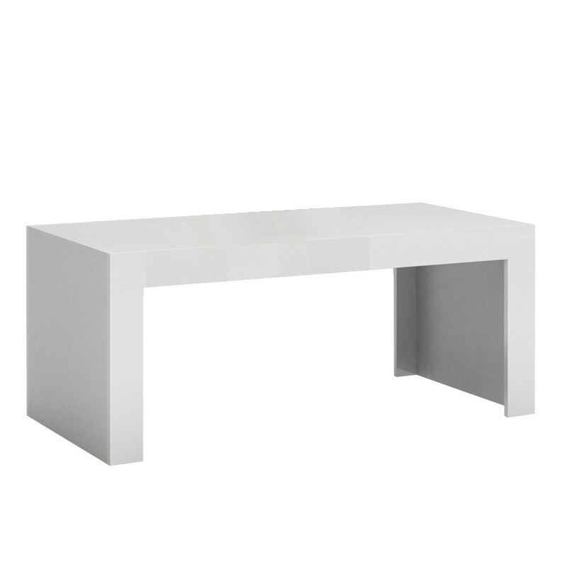 Masuta cafea Drohmo D1, 120x42x60, alb/alb lucios