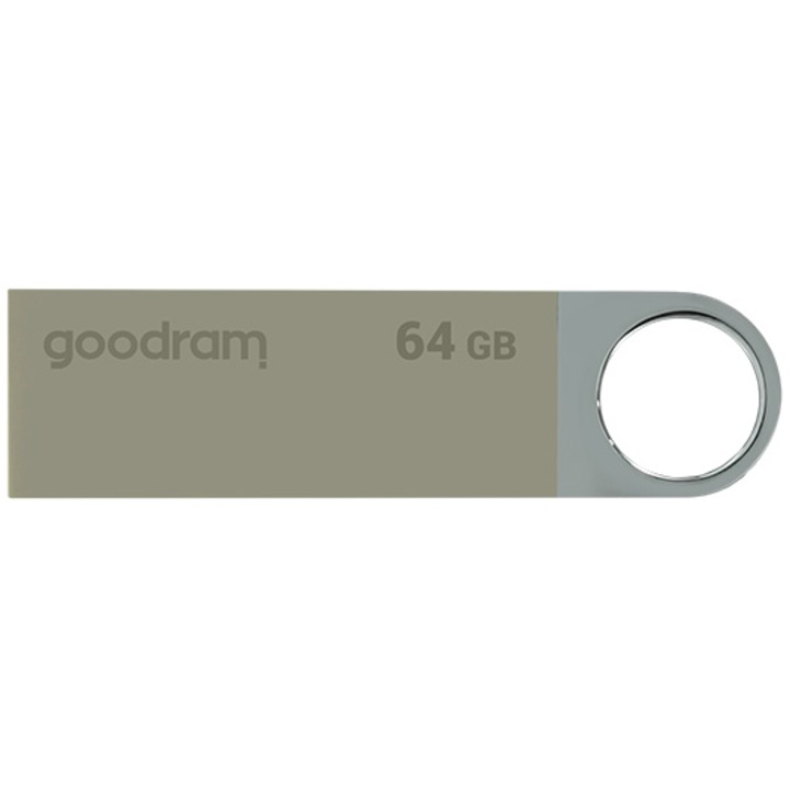 Goodram UUN2 USB flash meghajtó, 64 GB, USB 2.0, ezüst