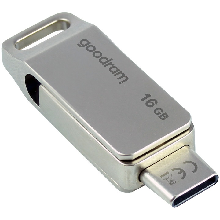 Memorie OTG Goodram ODA3, 16GB, USB 3.0, Argintiu